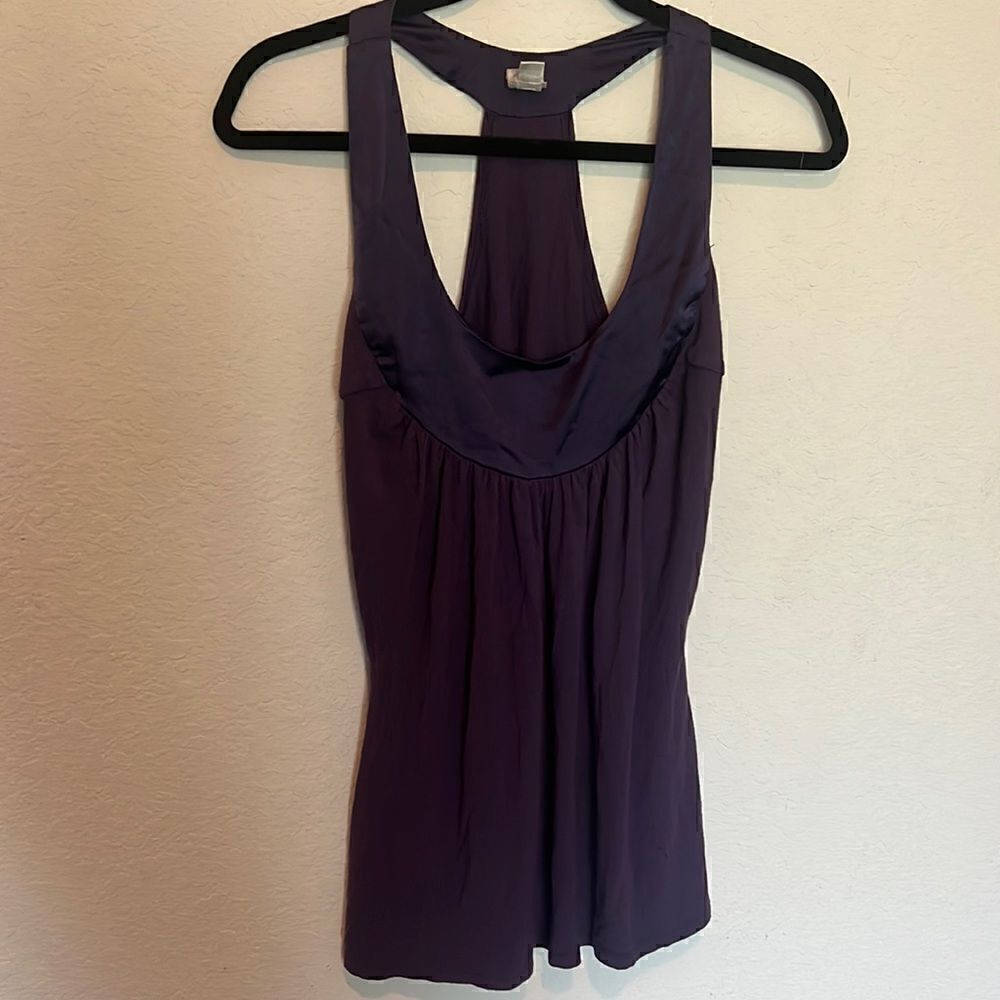 Aqua Medium Tank Racer Back - Top Silky Purple